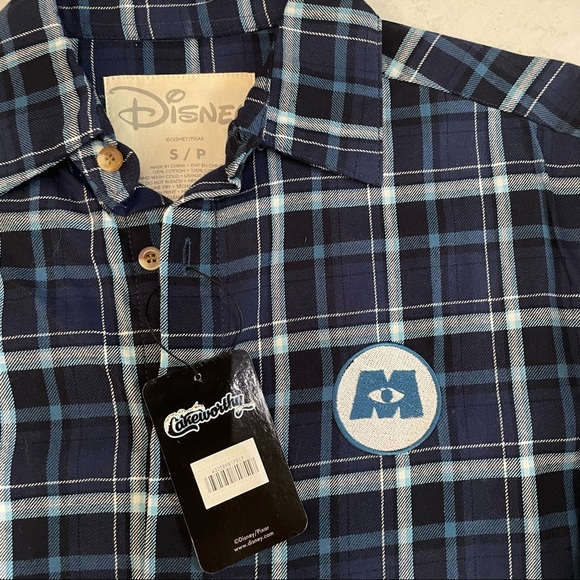 CakeWorthy Disney Monsters flannel buttoned down - Picture 4 of 4